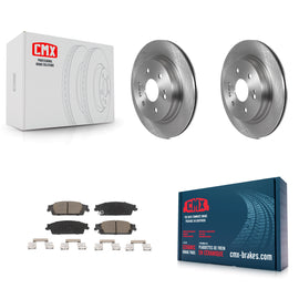 Rear Disc Brake Rotor Ceramic Pad Kit For Chevrolet Silverado 1500 LD GMC Sierra