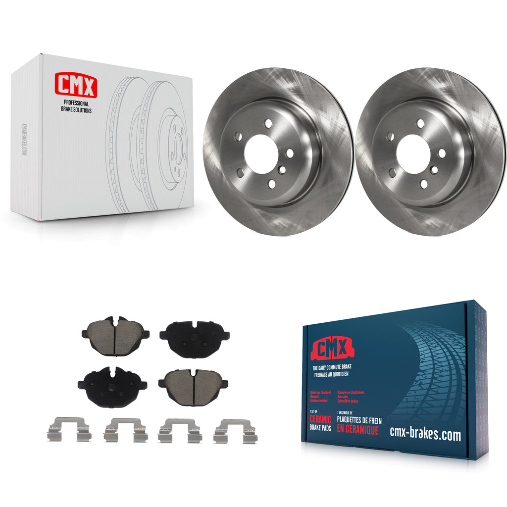 Rear Brake Rotors & Ceramic Pad Kit For BMW 528i 535i xDrive 535d ActiveHybrid 5