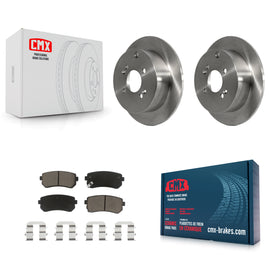 [Rear] 2006-2010 Hyundai Accent Kia Rio Rio5 Premium OE Brake Rotors & Ceramic Pads Kit For Max Braking