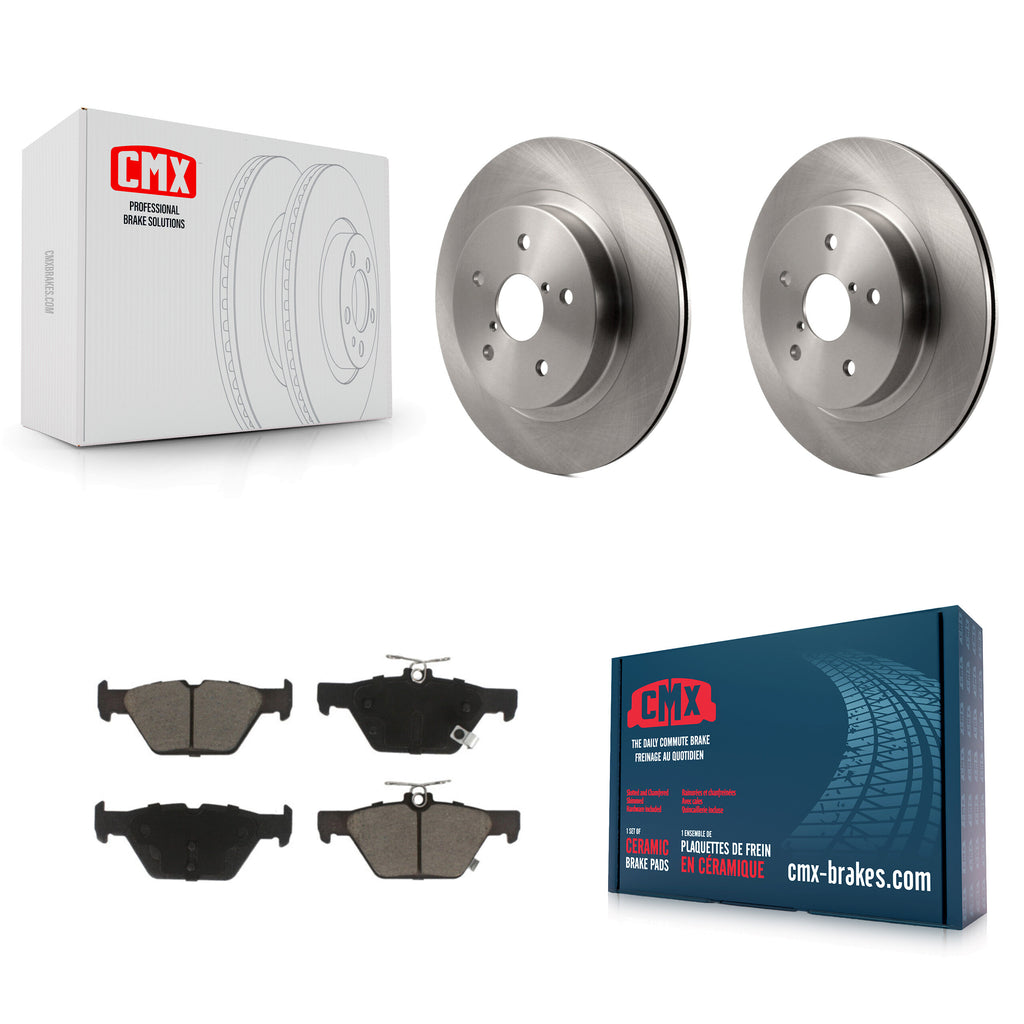Rear Disc Brake Rotors And Ceramic Pads Kit For Subaru Outback Legacy WRX