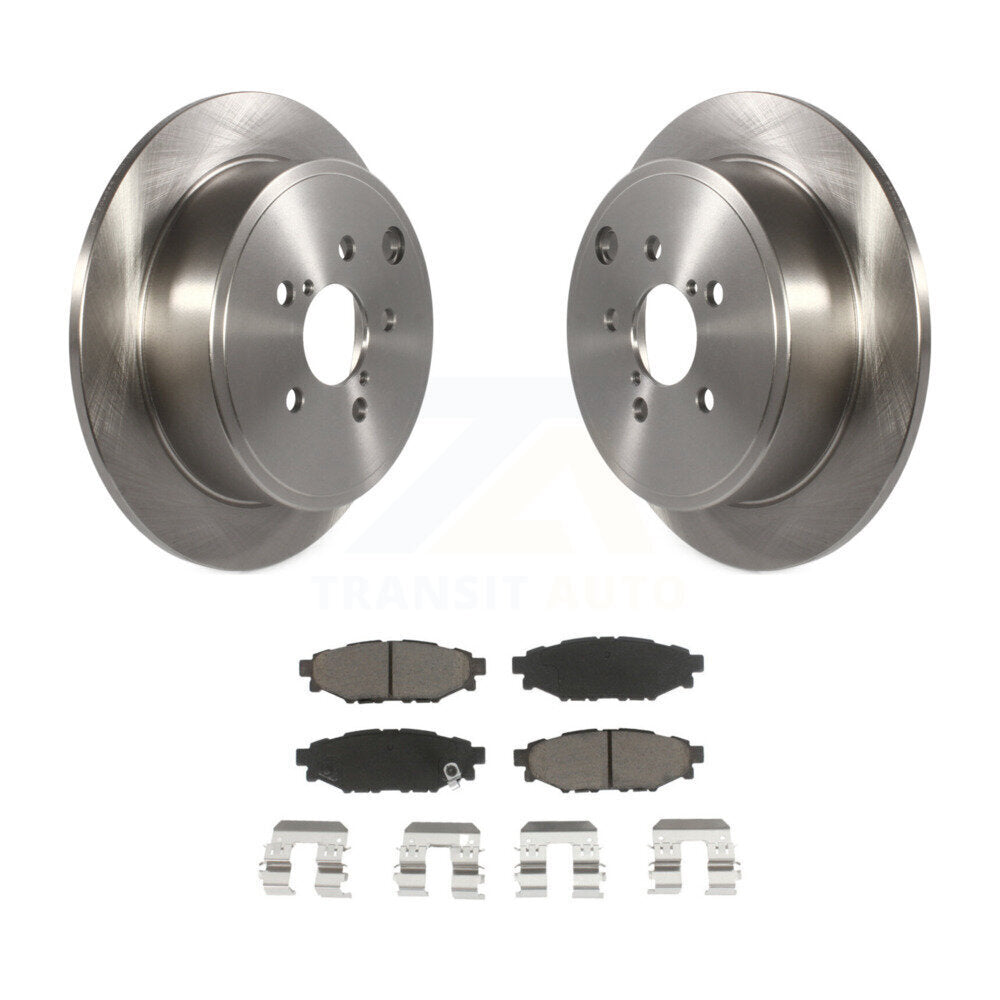 Rear Disc Brake Rotors And Ceramic Pads Kit For Subaru WRX