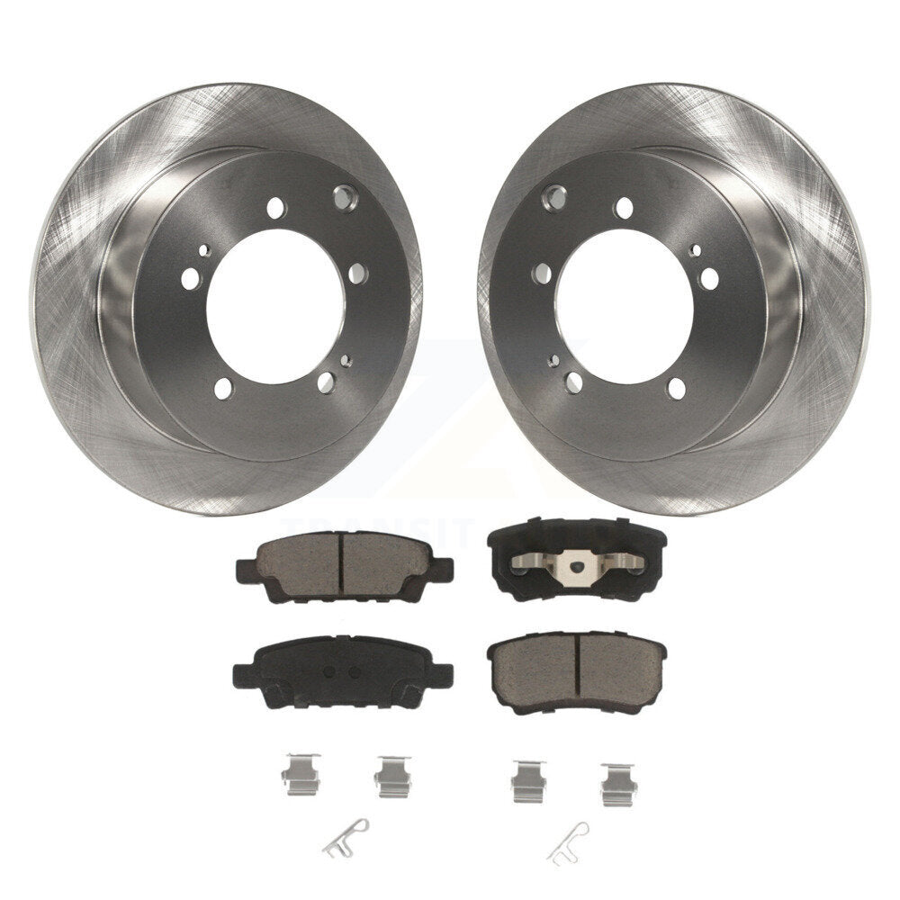 Rear Disc Brake Rotors And Ceramic Pads Kit For Mitsubishi Lancer Outlander