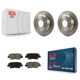 Rear Brake Rotor Ceramic Pad Kit For 14-17 Kia Rondo With Electric Parking