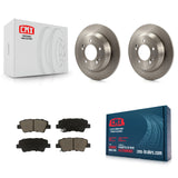 Rear Brake Rotor Ceramic Pad Kit For 14-17 Kia Rondo With Electric Parking