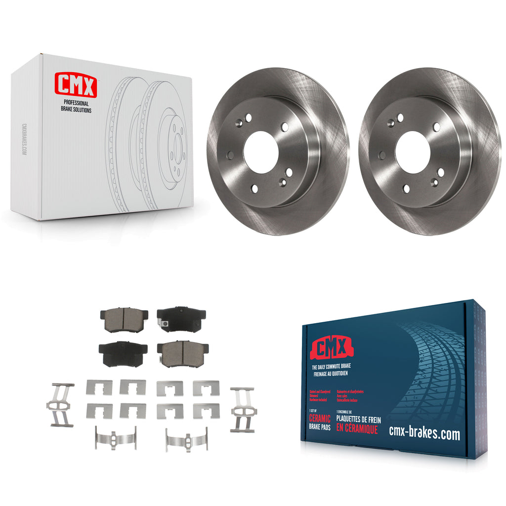[Rear] 1997-2001 Honda Prelude Premium OE Brake Rotors & Ceramic Pads Kit For Max Braking