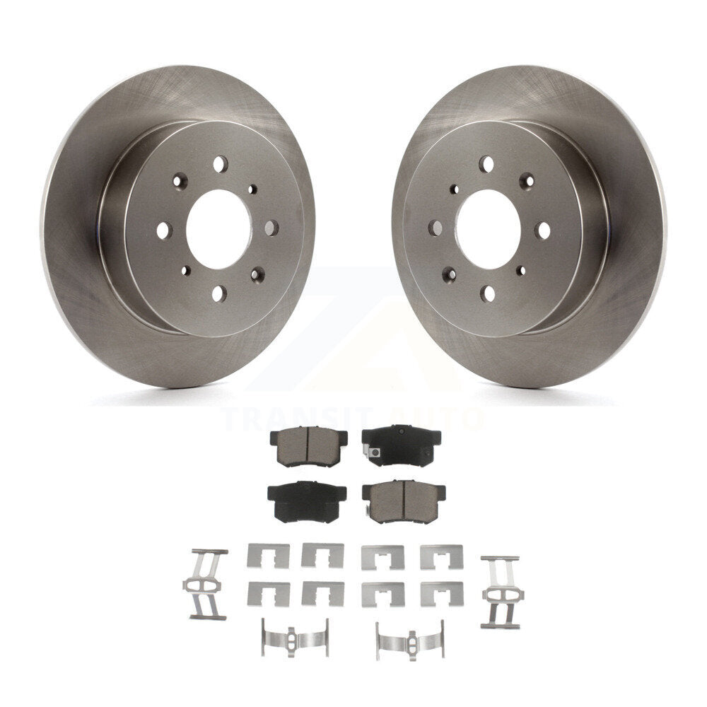 Rear Disc Brake Rotors And Ceramic Pads Kit For Honda Civic Acura EL