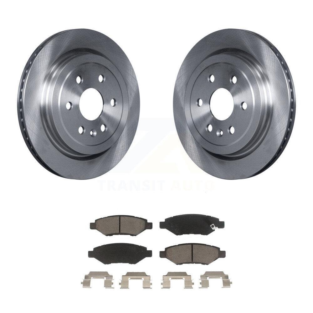 Rear Disc Brake Rotors And Ceramic Pads Kit For Cadillac SRX Saab 9-4X