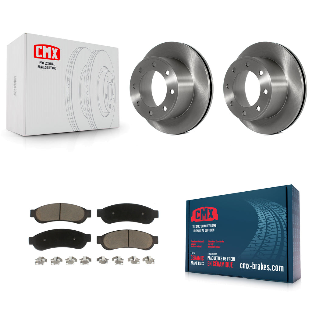 Rear Disc Brake Rotors And Ceramic Pads Kit For Ford F-250 Super Duty F-350