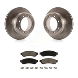 Rear Brake Rotor Ceramic Pad Kit For Ford F-350 Super Duty With Dual Wheels