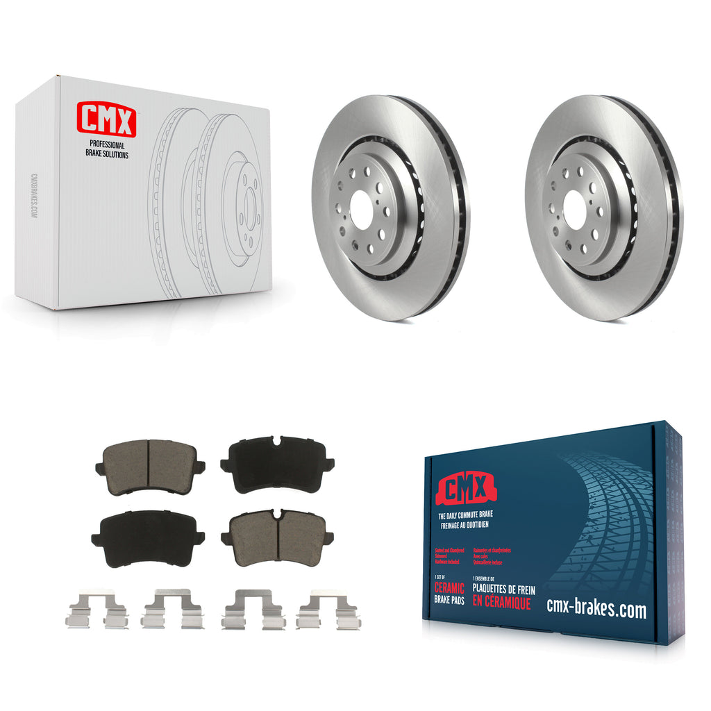 Rear Disc Brake Rotors And Ceramic Pads Kit For Audi S6 S7 A8 Quattro S8