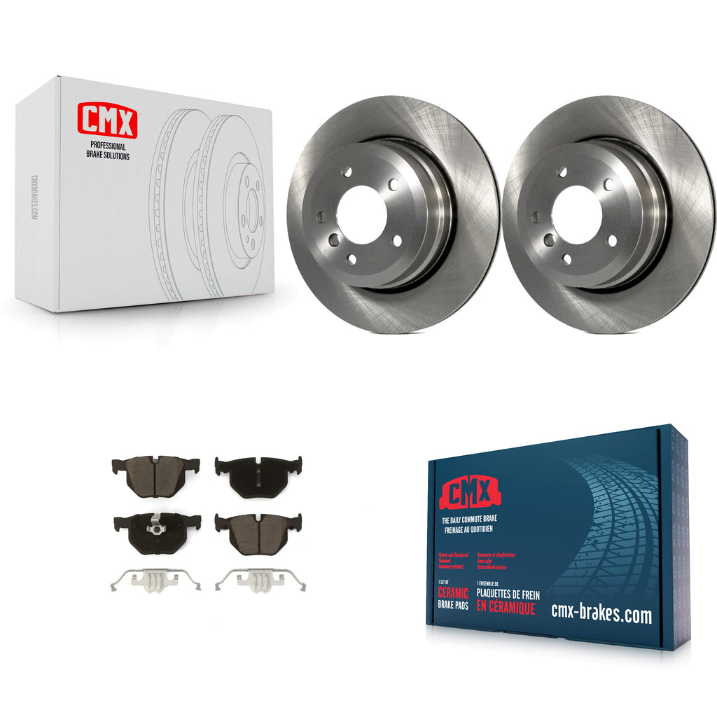 Rear Disc Brake Rotor Ceramic Pad Kit For BMW 530xi 528i xDrive 535i 535xi 525xi