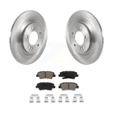 Rear Brake Rotors Ceramic Pad Kit For 17 Kia Cadenza With Electric Parking