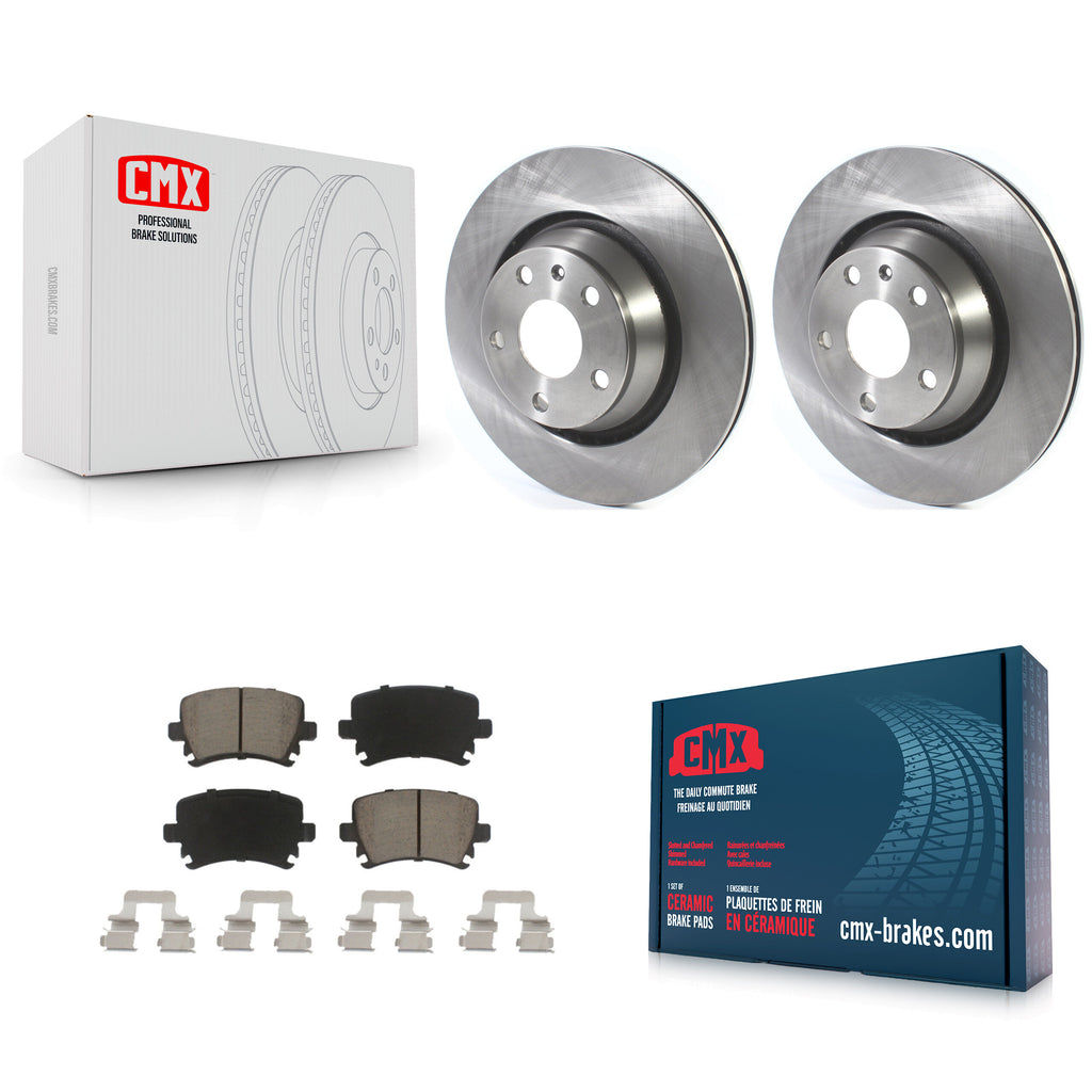 Rear Disc Brake Rotors And Ceramic Pads Kit For Audi TT Quattro TTS RS