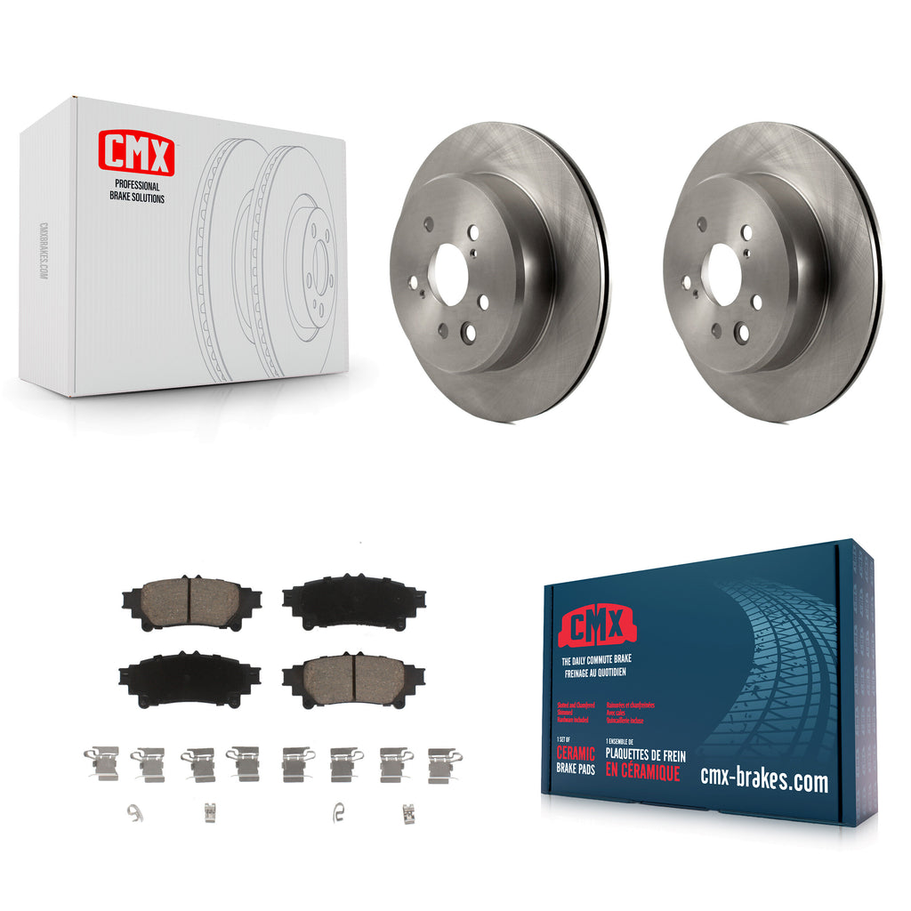 Rear Brake Rotors Ceramic Pad Kit For Lexus IS300 IS350 GS350 RC350 RC300 IS200t