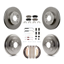 Load image into Gallery viewer, Front Rear Disc Brake Rotors Ceramic Pads And Drum Kit (7Pc) For Ford Fiesta