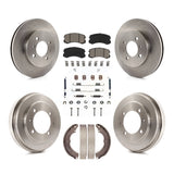 Front Rear Disc Brake Rotors Ceramic Pad Drum Kit (7Pc) For Mitsubishi Lancer ES