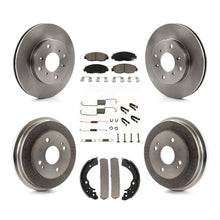 Charger l'image dans la galerie, Front Rear Disc Brake Rotors Ceramic Pads And Drum Kit (7Pc) For Honda Accord