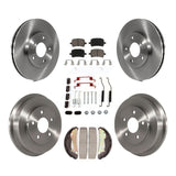 Front Rear Disc Brake Rotors Ceramic Pads And Drum Kit (7Pc) For Chevrolet HHR