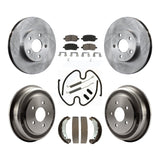 Front Rear Brake Rotor Ceramic Pad Drum Kit (7Pc) For Chevrolet Cobalt LT/LTZ/LS
