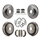Front Rear Brake Rotors Ceramic Pad & Drum Kit (7Pc) For Chevrolet Cobalt Saturn