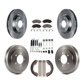 Front Rear Brake Rotor Ceramic Pad Drum Kit (7Pc) For Jeep Patriot Compass Dodge