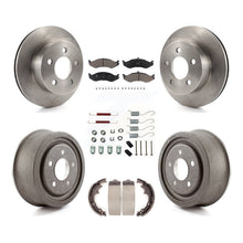 Charger l'image dans la galerie, Front Rear Disc Brake Rotors Ceramic Pad And Drum Kit (7Pc) For Jeep Wrangler TJ