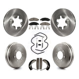 Front Rear Brake Rotor Ceramic Pad And Drum Kit (7Pc) For Chevrolet Colorado GMC