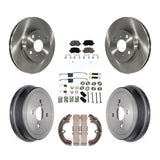 Front Rear Brake Rotor Ceramic Pad & Drum Kit (7Pc) For Toyota Corolla Chevrolet