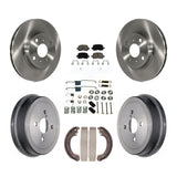 Front Rear Brake Rotors Ceramic Pad Drum Kit (7Pc) For Toyota Corolla From 04 02