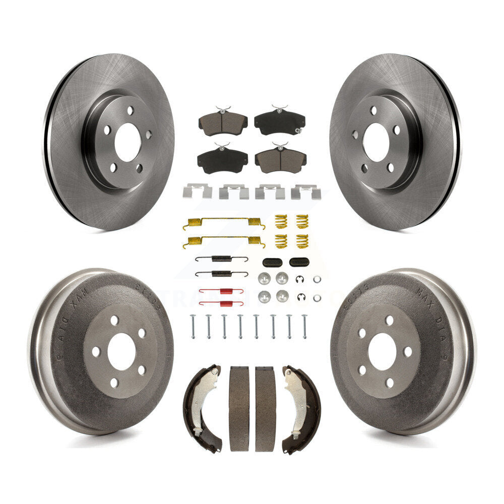 Front Rear Disc Brake Rotor Ceramic Pad & Drum Kit (7Pc) For Chrysler PT Cruiser