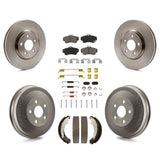 Front Rear Disc Brake Rotor Ceramic Pad & Drum Kit (7Pc) For Chrysler PT Cruiser