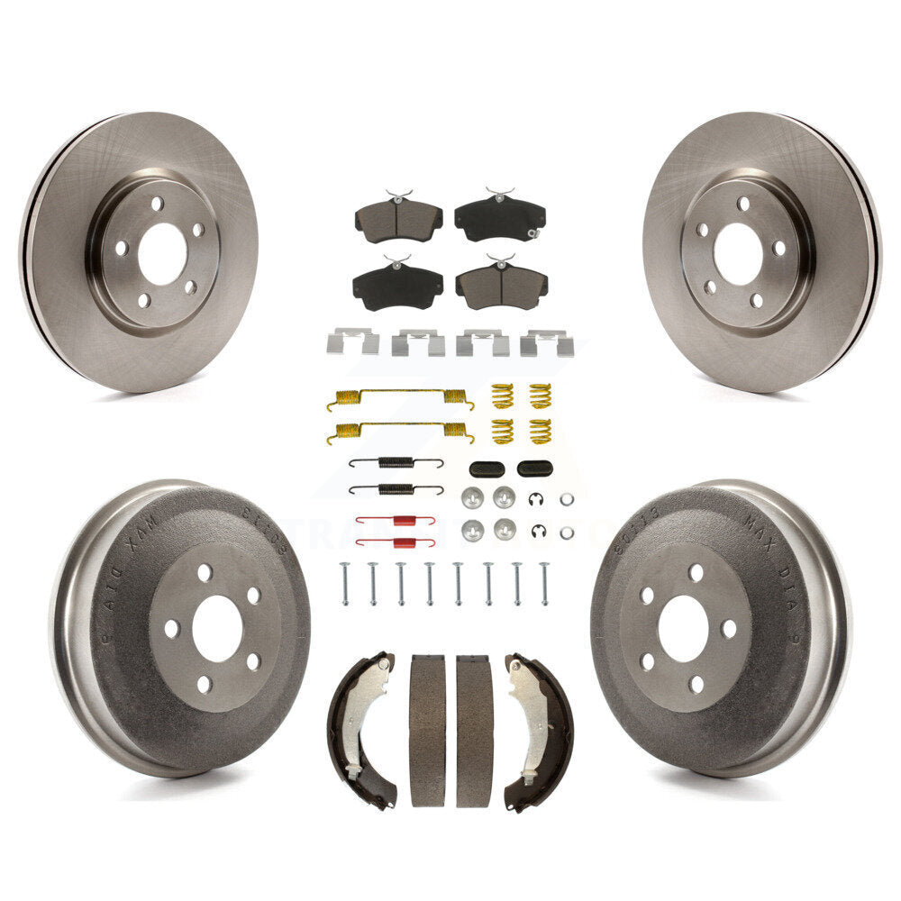 Front Rear Disc Brake Rotor Ceramic Pad & Drum Kit (7Pc) For Chrysler PT Cruiser