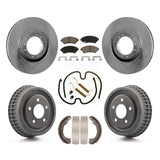 Front Rear Disc Brake Rotor Ceramic Pad Drum Kit (7Pc) For Pontiac Montana Buick