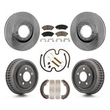 Front Rear Disc Brake Rotor Ceramic Pad Drum Kit (7Pc) For Pontiac Montana Buick
