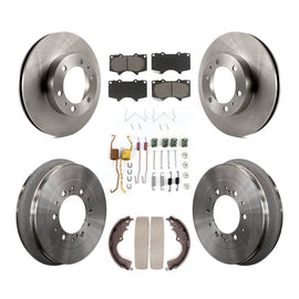 Front Rear Disc Brake Rotors Ceramic Pads And Drum Kit (7Pc) For Toyota Tacoma