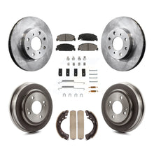 Charger l'image dans la galerie, Front Rear Disc Brake Rotors Ceramic Pads And Drum Kit (7Pc) For Honda Civic