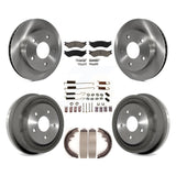 Front Rear Brake Rotor Ceramic Pad & Drum Kit (7Pc) For 00-01 Dodge Ram 1500 RWD