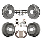 Front Rear Brake Rotor Ceramic Pad & Drum Kit (7Pc) For 00-01 Dodge Ram 1500 RWD