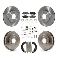 Load image into Gallery viewer, Front Rear Brake Rotor Ceramic Pad &amp; Drum Kit (7Pc) For 06-08 Honda Civic Hybrid