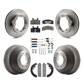 Front Rear Disc Brake Rotor Ceramic Pad & Drum Kit (7Pc) For K3500 GMC Chevrolet