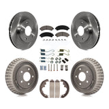 Front Rear Disc Brake Rotors Ceramic Pads And Drum Kit (7Pc) For Chevrolet S10