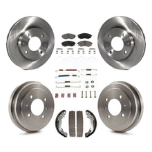 Load image into Gallery viewer, Front Rear Disc Brake Rotors Ceramic Pads And Drum Kit (7Pc) For Hyundai Elantra
