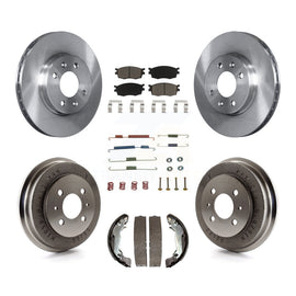 Front Rear Brake Rotor Ceramic Pad Drum Kit (7Pc) For Hyundai Accent To 09 30 05