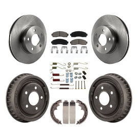 Front Rear Brake Rotors Ceramic Pad & Drum Kit (7Pc) For Ford Ranger Mazda B4000