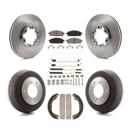 Front Rear Brake Rotor Ceramic Pad Drum Kit (7Pc) For Nissan Pathfinder INFINITI