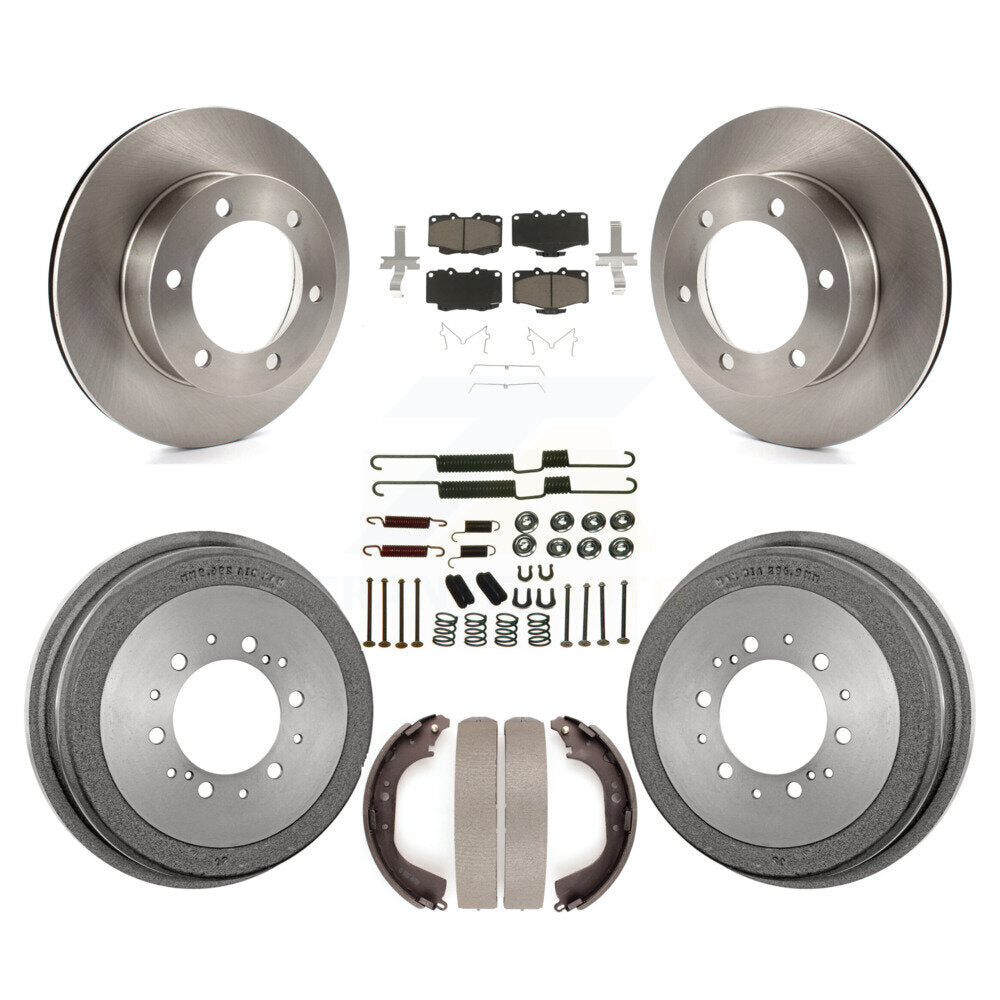 Front Rear Disc Brake Rotors Ceramic Pads And Drum Kit (7Pc) For Toyota 4Runner