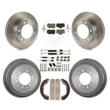 Front Rear Disc Brake Rotors Ceramic Pads And Drum Kit (7Pc) For Toyota 4Runner