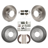 Front Rear Disc Brake Rotors Ceramic Pads And Drum Kit (7Pc) For Toyota 4Runner