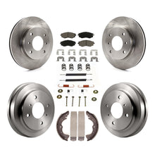 Charger l'image dans la galerie, Front Rear Brake Rotor Ceramic Pad &amp; Drum Kit (7Pc) For 02-06 Nissan Sentra 1.8L