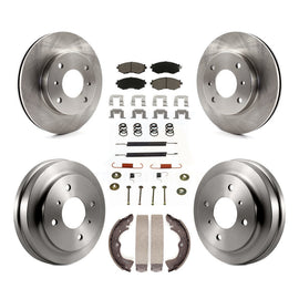 Front Rear Brake Rotor Ceramic Pad & Drum Kit (7Pc) For 02-06 Nissan Sentra 1.8L